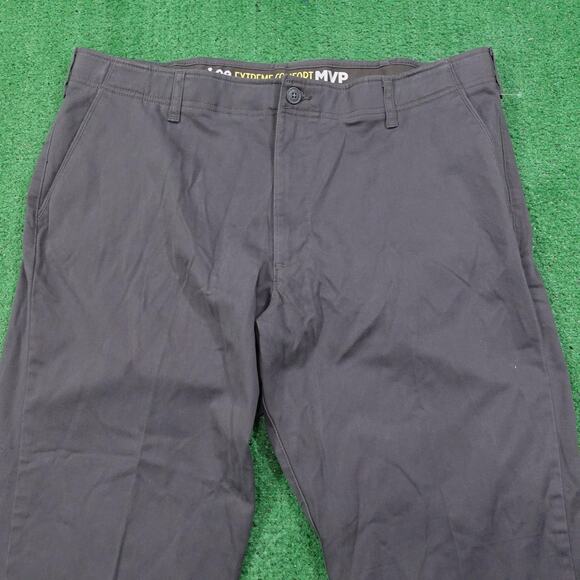 Lee Extreme Comfort MVP Pants Mens 42x32 Gray Straight Fit Stretch Performance - Picture 2 of 10